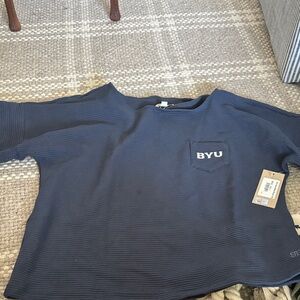 Albion Navy Blue Ribbed top